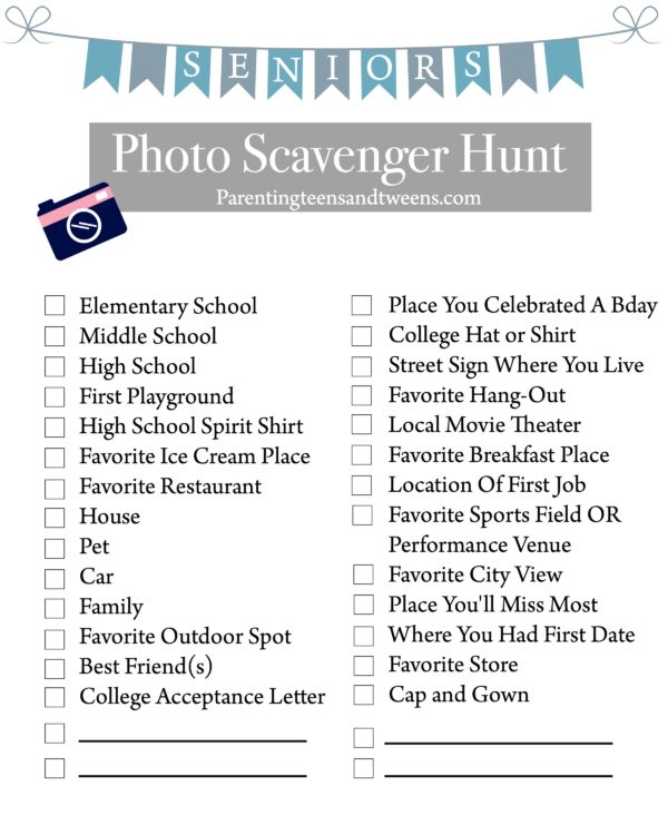 Graduation Photo Scavenger Hunt