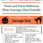 Tween and Tween Halloween Photo Scavenger Hunt Printable