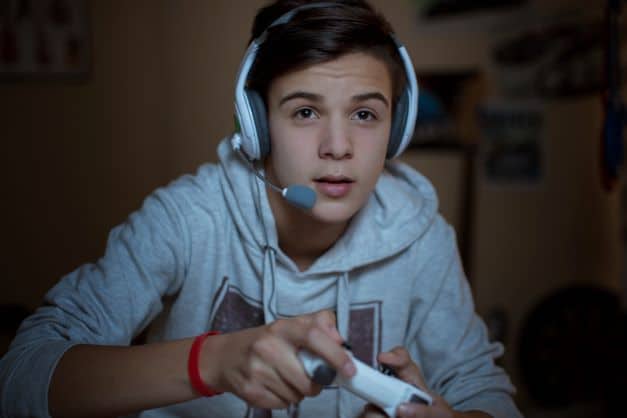teen boy gaming