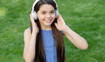 teen listening to audiobook